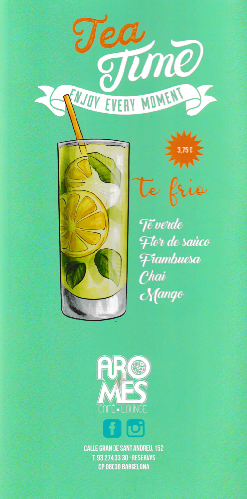Tea Time y té frío en Aromes